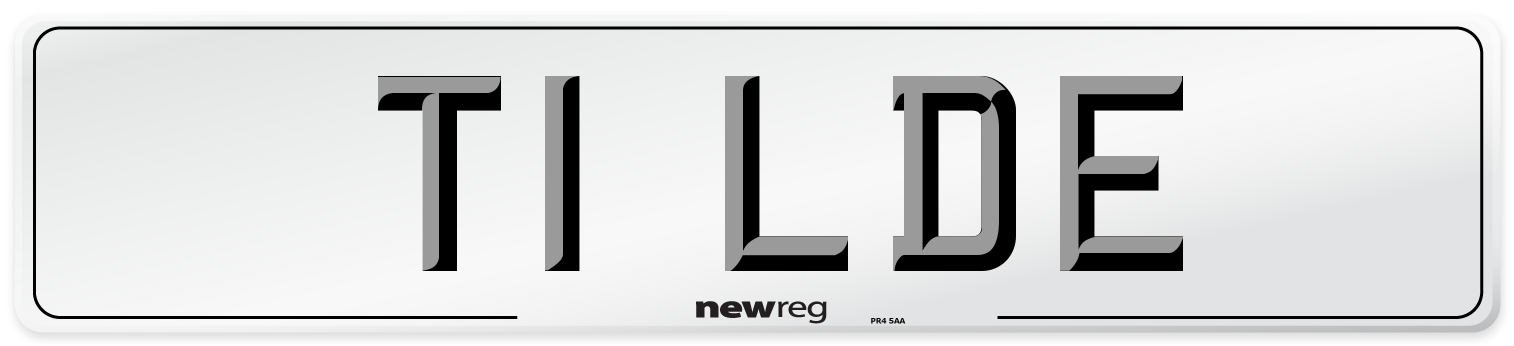 T1 LDE Number Plate from New Reg